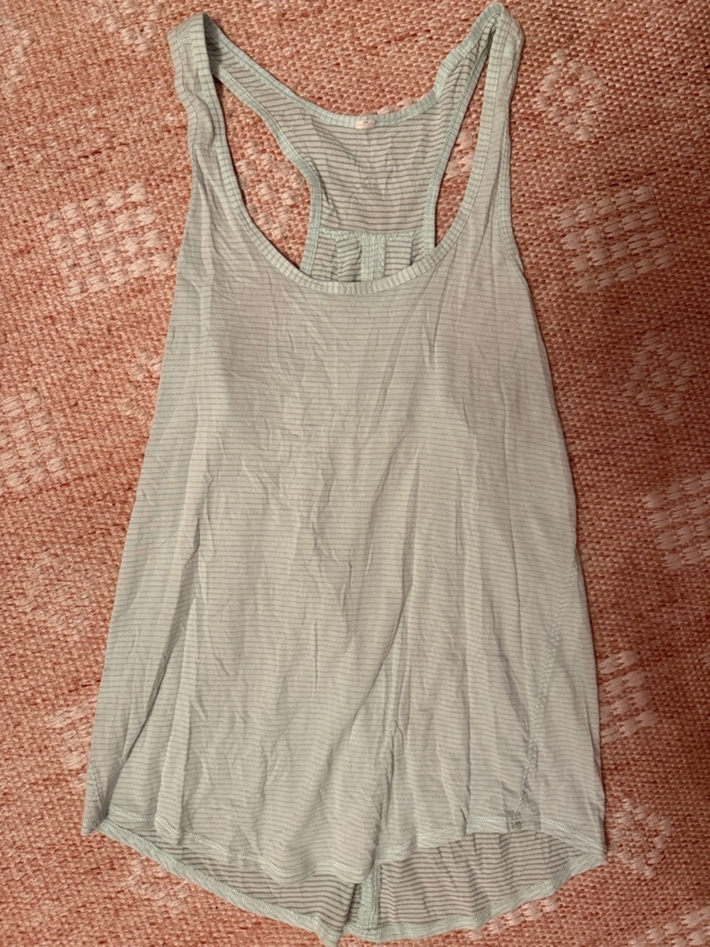 lululemon Light Blue Striped Women's Racerback Tank Top Size 4